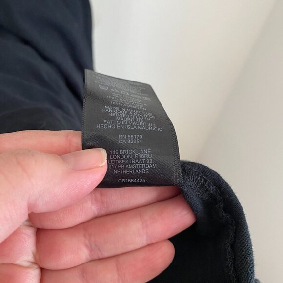 Daily Practice Black Handkerchief Hem Minimalist Jeanette Midi Dress - Picture 7 of 8